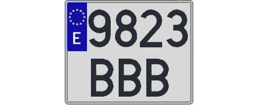 9823BBB matricula cuadrada