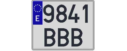 9841BBB matricula cuadrada