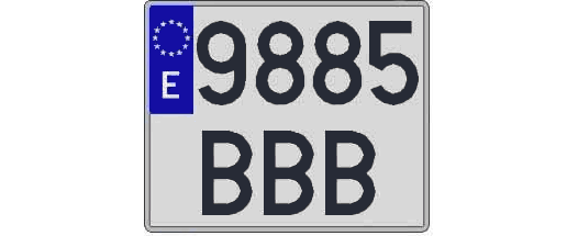 9885BBB matricula cuadrada