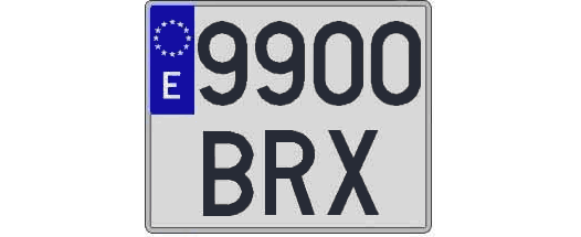 9900BRX matricula cuadrada