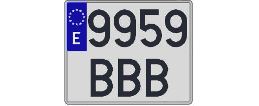 9959BBB matricula cuadrada