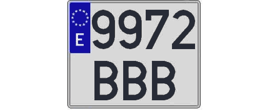 9972BBB matricula cuadrada