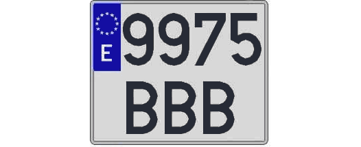 9975BBB matricula cuadrada