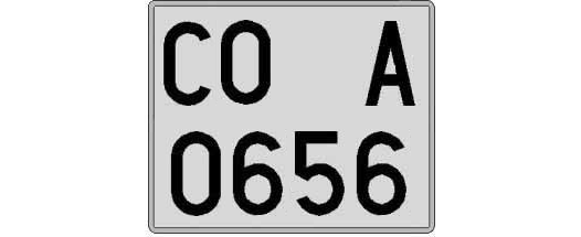 CO0656A matricula cuadrada