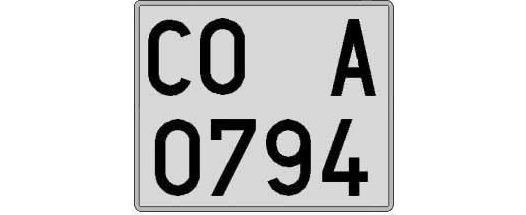 CO0794A matricula cuadrada