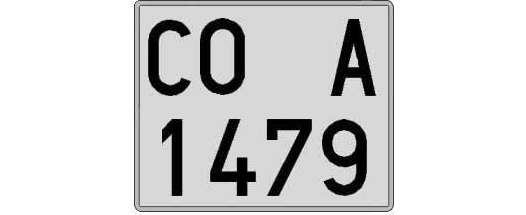 CO1479A matricula cuadrada