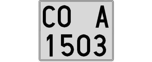 CO1503A matricula cuadrada