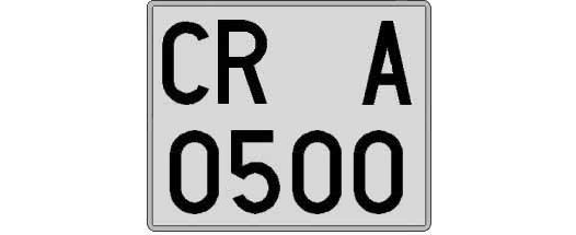 CR0500A matricula cuadrada