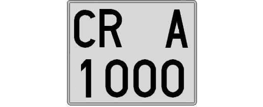 CR1000A matricula cuadrada