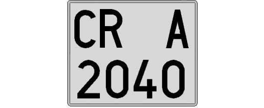 CR2040A matricula cuadrada