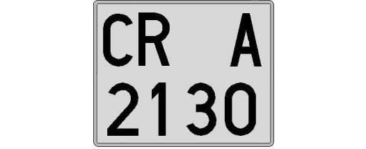 CR2130A matricula cuadrada