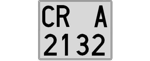 CR2132A matricula cuadrada