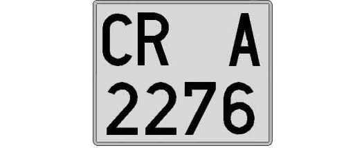 CR2276A matricula cuadrada
