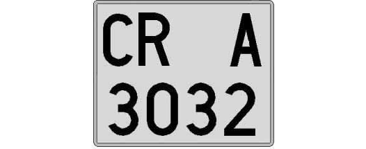 CR3032A matricula cuadrada