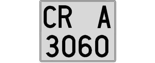 CR3060A matricula cuadrada