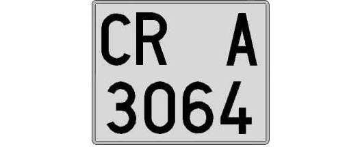 CR3064A matricula cuadrada