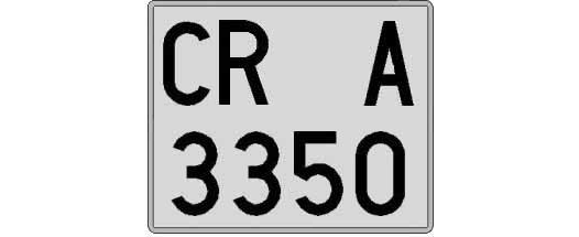 CR3350A matricula cuadrada