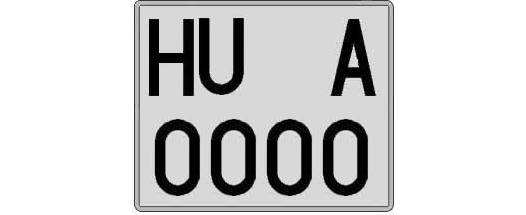 HU0000A matricula cuadrada