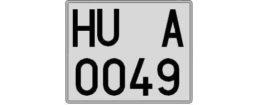 HU0049A matricula cuadrada
