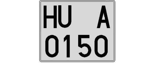 HU0150A matricula cuadrada