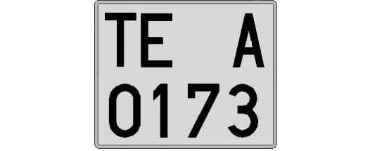TE0173A matricula cuadrada