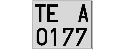 TE0177A matricula cuadrada