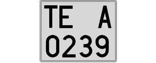 TE0239A matricula cuadrada