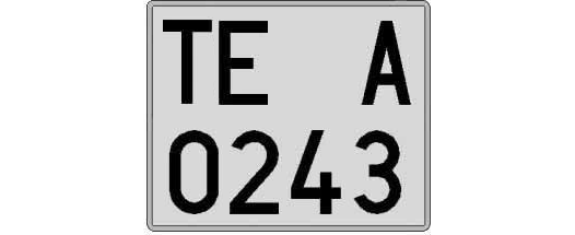 TE0243A matricula cuadrada