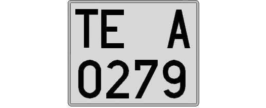 TE0279A matricula cuadrada