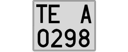 TE0298A matricula cuadrada