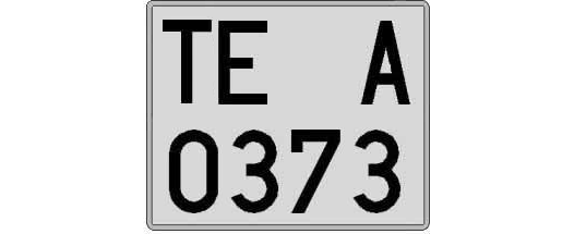 TE0373A matricula cuadrada