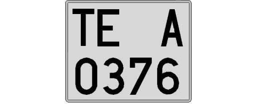 TE0376A matricula cuadrada