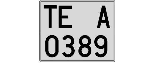 TE0389A matricula cuadrada
