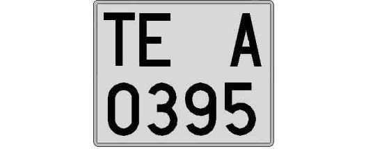 TE0395A matricula cuadrada