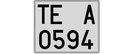 TE0594A matricula cuadrada