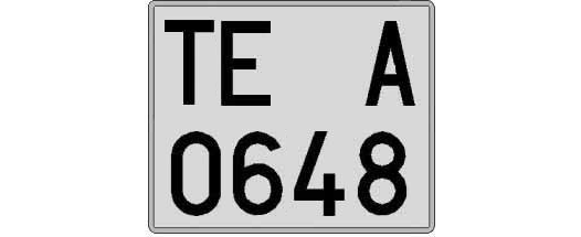 TE0648A matricula cuadrada