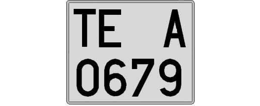TE0679A matricula cuadrada