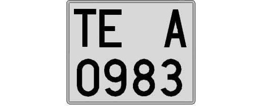 TE0983A matricula cuadrada