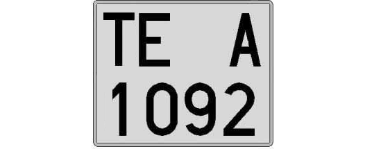TE1092A matricula cuadrada