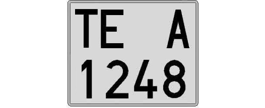TE1248A matricula cuadrada