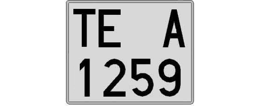TE1259A matricula cuadrada
