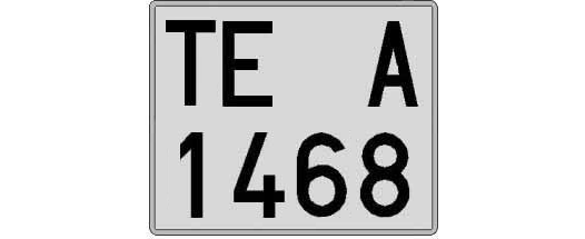 TE1468A matricula cuadrada