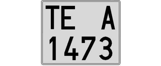 TE1473A matricula cuadrada
