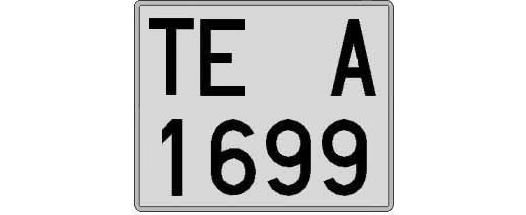 TE1699A matricula cuadrada