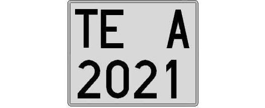 TE2021A matricula cuadrada