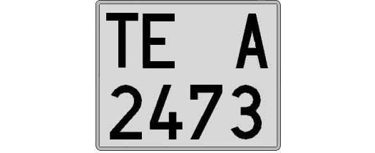 TE2473A matricula cuadrada