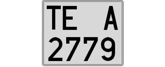 TE2779A matricula cuadrada