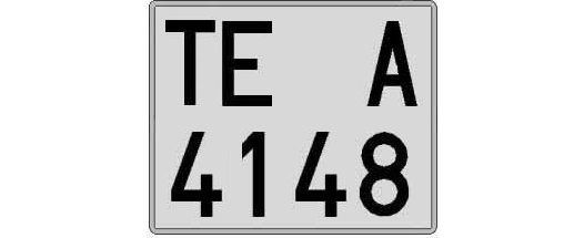 TE4148A matricula cuadrada