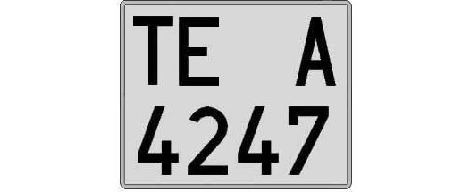 TE4247A matricula cuadrada