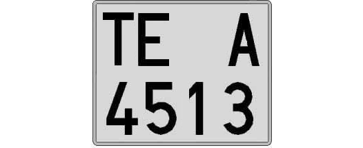 TE4513A matricula cuadrada